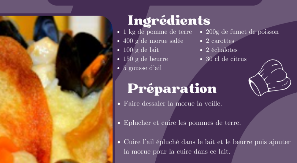 Recette LMDC brandade de morue