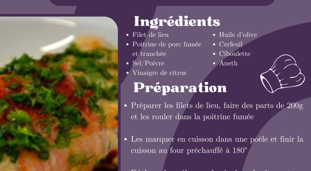 Recette LMDC filet de lieu