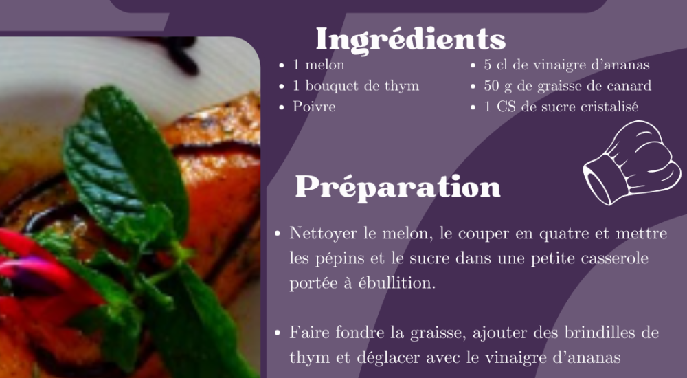 Recette LMDC melon tiède rôti