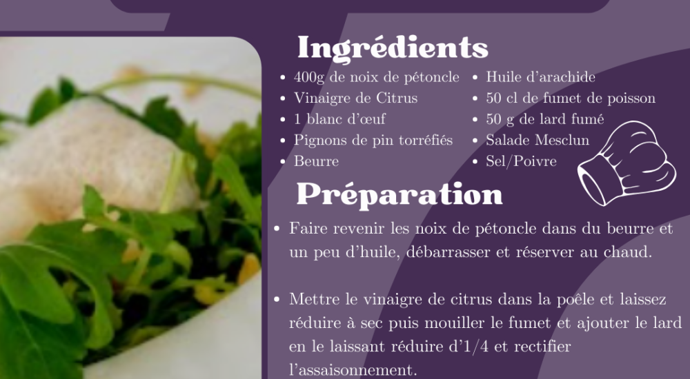 Recette LMDC noix de pétoncle