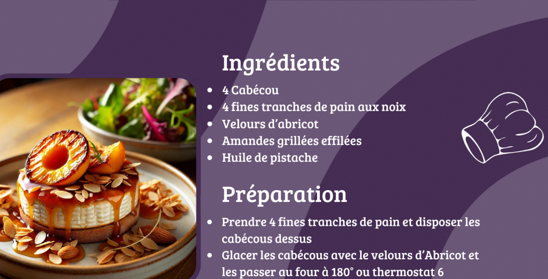 cabécou roti au vl d'abricot